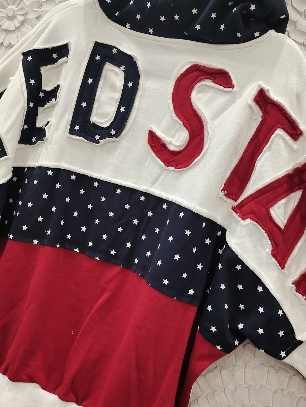 Stars & Stripes Zip Patchwork Hoodie - Picture 6 of 8